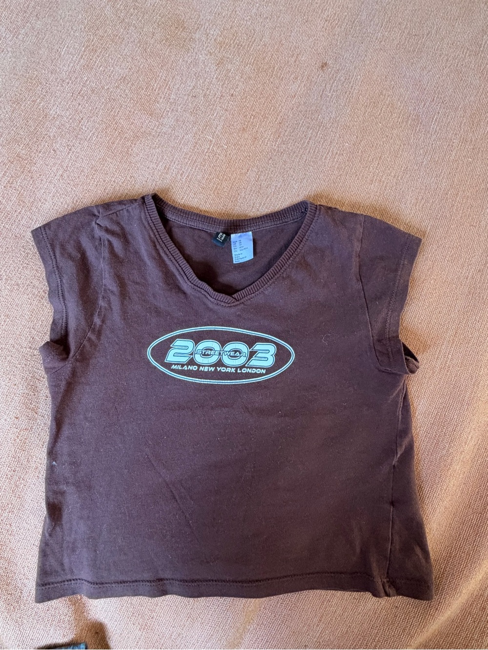 Women’s XS Brown Graphic Tee with 2003 Logo